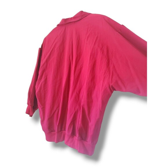 Vintage 80's Geometric Quarter Button Collared Pullover Top Sz L - Picture 14 of 14